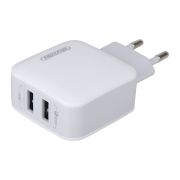 Зарядное устройство (адаптер) 220V 18W USBx2 (QC) белый SKYWAY