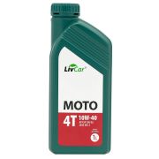 Масло для 4тактных двигателей мотоциклов и скутер LIVCAR MOTO 4T 10W40 API SP (SN/SL) JASO MA-2 (1л)