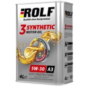 Масло моторное ROLF 3-Synthetic 5W30 SL/CF A3/B4 синт ж/б (4л)