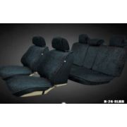 Накидки MAXIMAL LUX комплект (5 мест) Вельвет черный/шов красный COOLPART N24