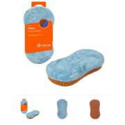 Губка микрофибра и коралловой ткани (24*11см) AIRLINE (ABK-02)