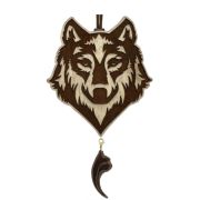 Арома подвеска ВОЛК АЛЬФА (коричнево-белый)