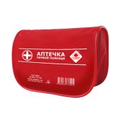Аптечка автомобильная первой помощи GL-784 (комплект перевязочных средств) в красной сумочке ГЛАВДОР