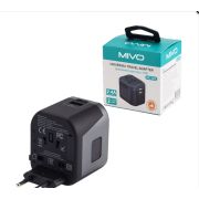 Зарядное устройство (адаптер) сетевое c USB портом черный MIVO