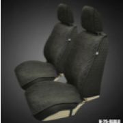 Накидки MAXIMAL LUX передние Велюр черный/шов синий COOLPART N25