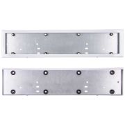 Рамка для номера металл антивандал белая без надписи+крепеж и резиновые втулки SKYWAY