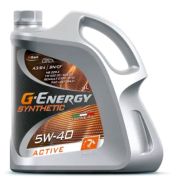 Масло моторное G-Energy Synthetic Active 5W40 SN/CF A3/B4 (4л)