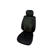 Чехлы MAXIMAL ROMB (5 мест) Велюр черный/шов красный