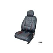 Накидки MAXIMAL LUX передние Ткань с эффектом мокрой кожи черный/шов красный COOLPART N02