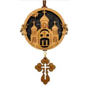 Арома подвеска Церковь и крест в коричневом цвете