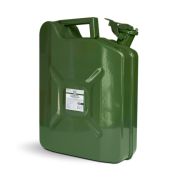 Канистра топливная металлическая вертикальная 10л. (зеленая) AVS VJM-10