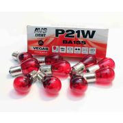 Лампа AVS Vegas 12V. P21W(BA15S) red (1шт.)
