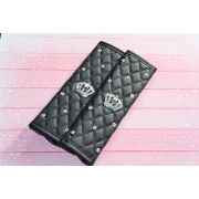 Накладки на ремни безопасности Корона (черные) 1шт.