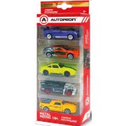 Набор машинок 1:64 5шт (RCN-001VIOLET, SUP-001OR/SL, SUP-911GR, ROD-002BK, FAN-003YE) Autoprofi