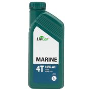 Масло для 4тактных подвесных двигателей LIVCAR MARINE 4Т 10W40 API SN NMMA FC-W (1л) Южная Корея
