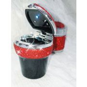 Пепельница со стразами (красная)