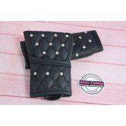 Набор на ручку автомата+ручник эко-кожа со стразами