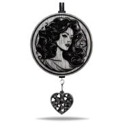 Арома подвеска Девушка в черно-белом цвете (КОМПЛЕКТ)