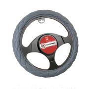 Оплетка руля M кожа стеганая черная Autoprofi