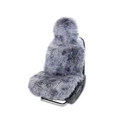 Накидка на сиденье натур. мех перед слитный п/г ворс 70-90мм 1шт серая AUTOPROFI