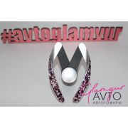 Держатель телефона в салоне автомобиля со стразами(фиолетовые)