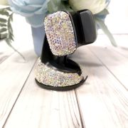 Держатель телефона со стразами (белые)