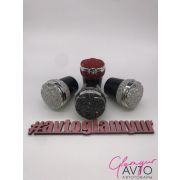 Пепельница со стразами (черная)