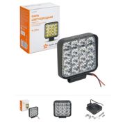 Фара светодиодная квадратная 16 LED рассеяный свет 16W (83х83х22) 12/24V AIRLINE