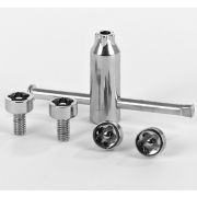 Секретные винты номерного знака М6х1.00х12мм Цилиндрическая головка. хром один оригинальный ключ