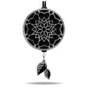 Арома подвеска Дамское сердце в черно-белом цвете (КОМПЛЕКТ)