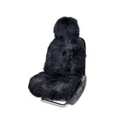 Накидка на сиденье натур. мех перед слитный п/г ворс 70-90мм 1шт черная AUTOPROFI
