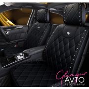 Накидки на сидение универсальные Корона ромб (черные)