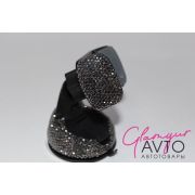 Держатель телефона со стразами (черные)