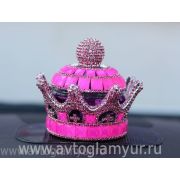 Ароматизатор Корона с стразами (розовая)