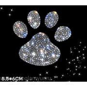 Наклейка лапка из страз