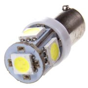 Лампа диод T8.5 (T4W) 24V 5SMD диодов BA9s 1-конт Белая SKYWAY Габариты