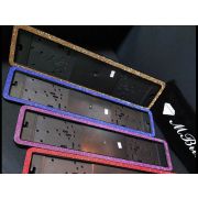 Рамки для номера со стразами Золотыми