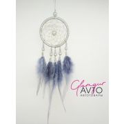 Подвеска на зеркало Ловец снов (серая)