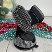 Держатель телефона со стразами (серебро)