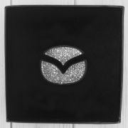 Наклейка логотип на руль со стразами Мазда