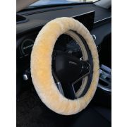 Оплетка из натуральной овчины (желтая)