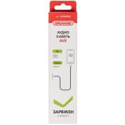 Аудио кабель AUX 3,5мм 1м AUX шнур Черный SKYWAY (S09801002)