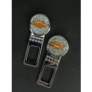 Заглушка на ремень безопасности Chevrolet со стразами (1шт)