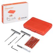 Набор для б/к шин в кейсе (шило:для жгута+напильник, доп. игла, 10 жгутов, нож) AIRLINE (ATRK-4)