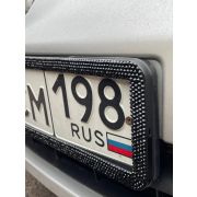 Рамки для номера со стразами Черными (1шт)