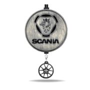Арома подвеска грузовая SCANIA с мини-брелоком в черно-белом цвете (КОМПЛЕКТ)