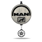 Арома подвеска грузовая MAN с мини-брелоком в черно-белом цвете (КОМПЛЕКТ)