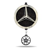 Арома подвеска грузовая MERSEDES с мини-брелоком в черно-белом цвете (КОМПЛЕКТ)