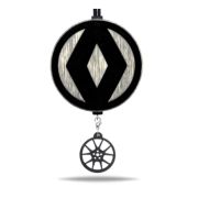 Арома подвеска грузовая RENAULT с мини-брелоком в черно-белом цвете (КОМПЛЕКТ)