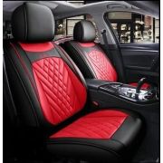 Накидки эко-кожа черные с красными вставками